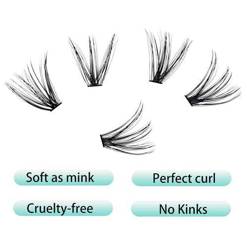 30D40D false eyelashes 9-16mm thick curled D-curve - 图1