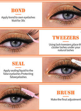 320 clusters of D-curve naturally thick eyelashes假睫毛套装