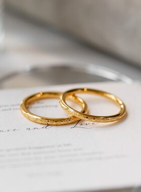 不掉色新中式好运加倍百福戒指