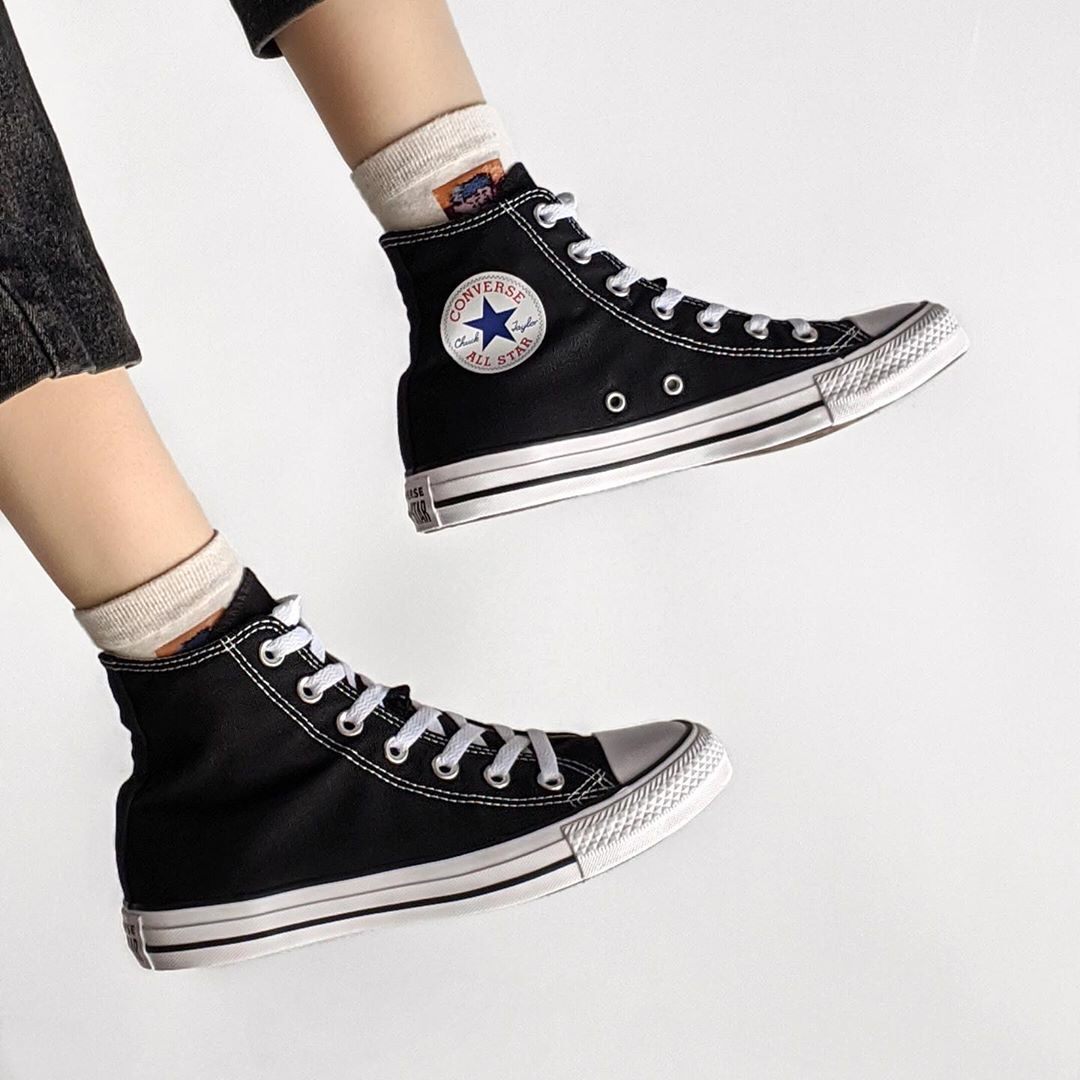 converse all star经典款匡威常青款男女黑白高帮帆布鞋101010