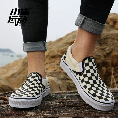 Vans, шахматы, классические тканевые эспадрильи подходит для мужчин и женщин, кроссовки, легко надевать