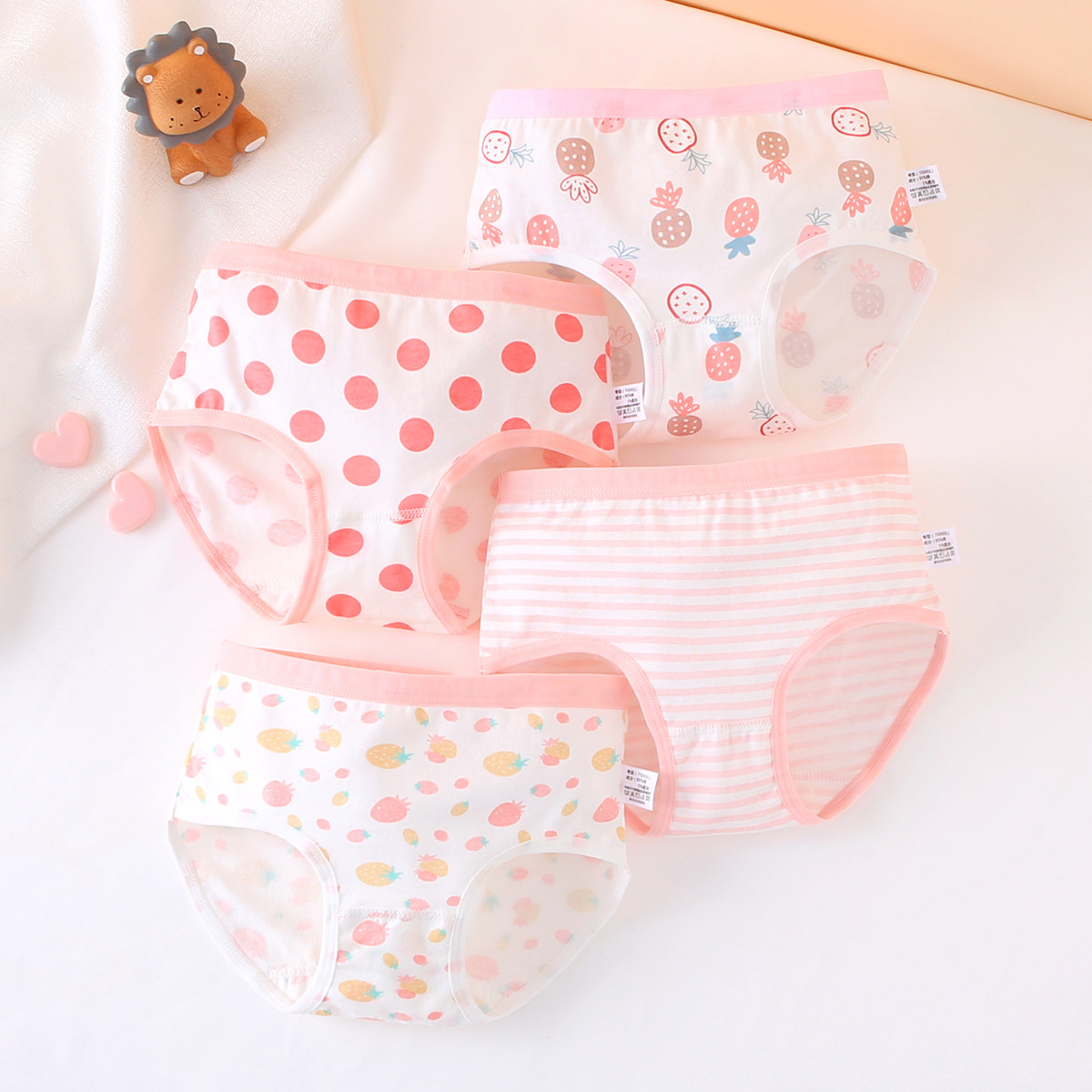 儿童内裤纯棉女童四角内裤小女孩抗菌三角短裤中大童宝宝平角内裤,淘宝优惠券,粉丝福利购,淘宝优惠卷