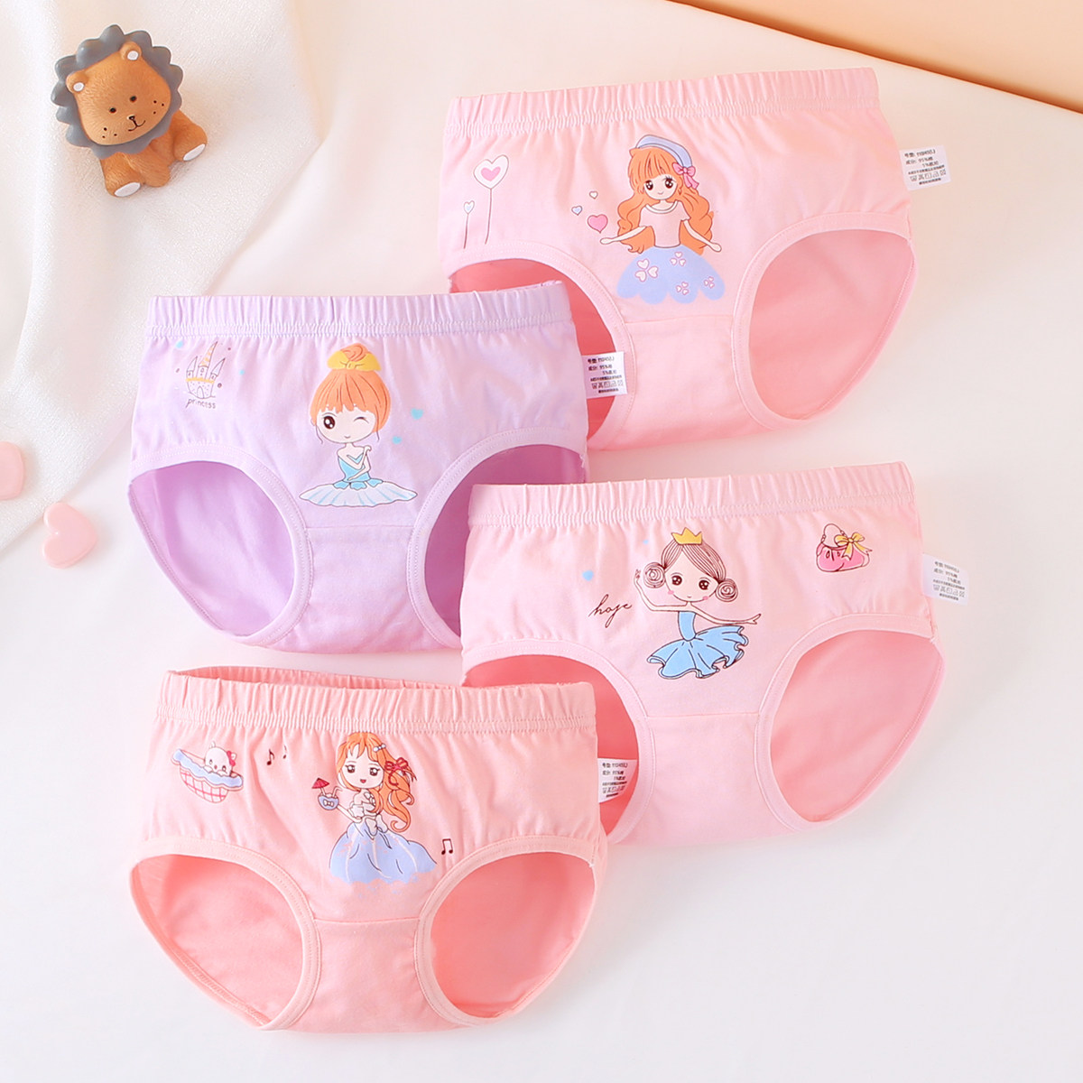 儿童内裤纯棉女童四角内裤小女孩抗菌三角短裤中大童宝宝平角内裤,淘宝优惠券,粉丝福利购,淘宝优惠卷