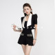 MD Inno British Elegant 2026 Spring and Summer High-end Fashion Versatile Versatile Black and White Contrast Color Short-Sleeved Blazer