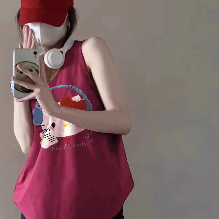 纯棉吊带坎肩跨栏背心无袖t恤女夏外穿高级感宽松慵懒风挂脖上衣,淘宝优惠券,粉丝福利购,淘宝优惠卷