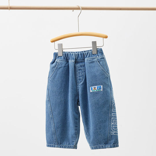 汪汪队男童夏装短裤2025新款儿童牛仔裤夏季男孩七分裤宝宝休闲裤
