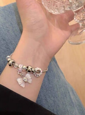 甜酷辣妹y2k小众感串珠锁骨链女