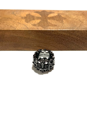 特价匠银JY 黑银系列925纯银十字架墓葬古墓复古做旧高街戒指指环