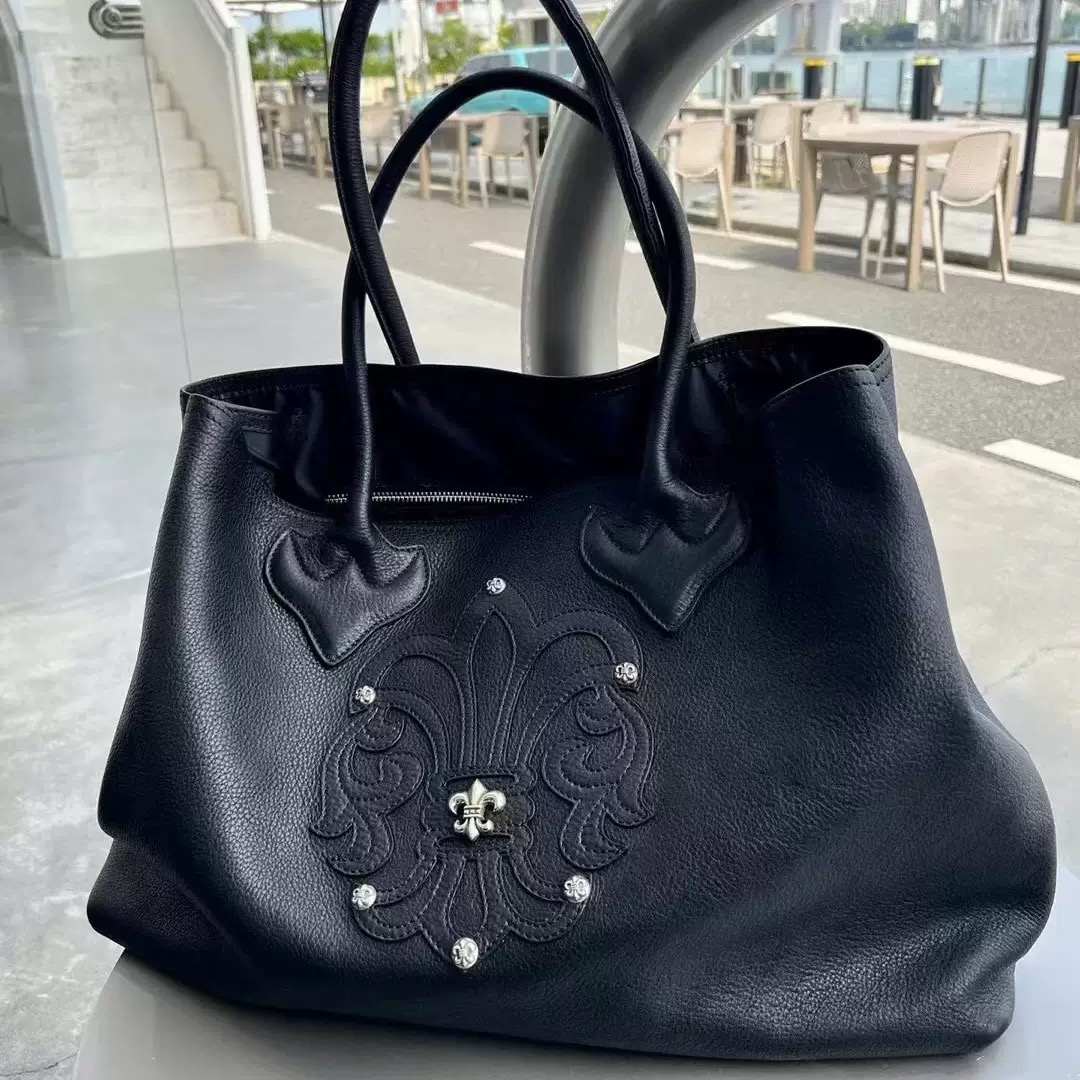 现货高级感大容量托特包潮流单肩斜挎包通勤百搭时尚真皮购物袋 - 图0