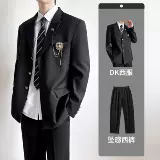 Униформа, комплект, демисезонный значок, черные наплечники, куртка, подходит для подростков