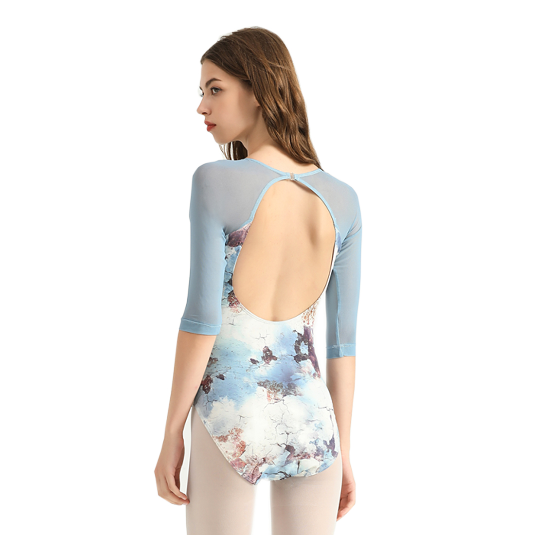 ModaLatbal芭蕾舞蹈练功服成人舞蹈连体服形体服高胯芭蕾长袖体服 - 图0