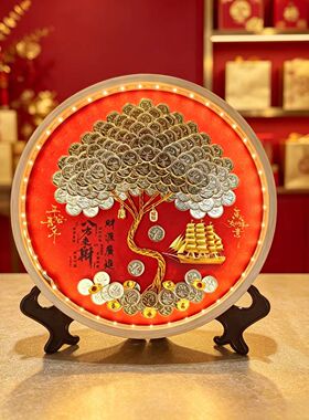 中式圆形发财树DIY材料包
