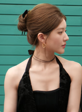 许我耀眼赵露思许妍同款黑色项链