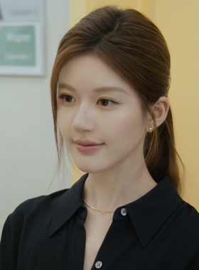 许我耀眼许妍同款金色锁骨链女