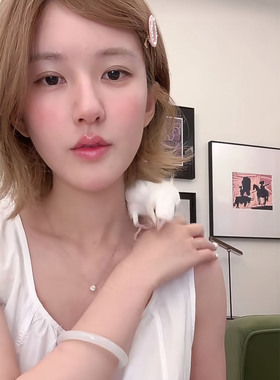 赵露思同款白色手镯女天然手饰