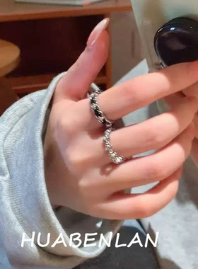 昨夜将至江疏影阿妹同款戒指黑色