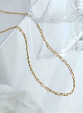 许妍赵露思许我耀眼同款项链金色百搭素链细简约锁骨链choker女