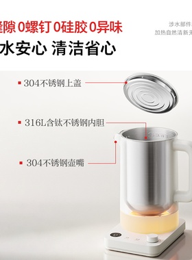 东芝含钛烧水壶家用恒温煮茶水壶316L不锈钢煮开水保温大容量新款