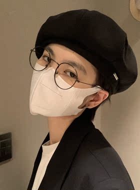 大头围显脸小复古日系贝雷帽