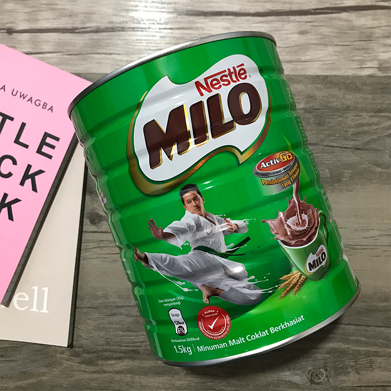 马来西亚原装进口Nestle雀巢美禄milo巧克力可可粉冲饮罐装1.5kg - 图0