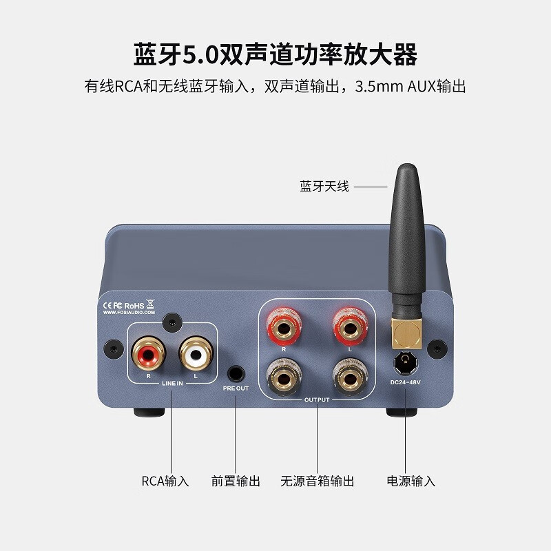 Fosi Audio BT20A PRO 蓝牙HIFI发烧功放600W最大功率 有源低音炮 - 图1