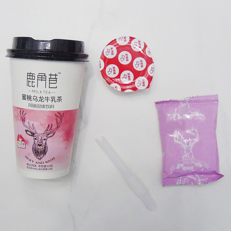 鹿角巷奶茶30杯装一整箱抹茶蜜桃黑糖速溶奶茶粉早餐椰果奶茶冲饮-图2