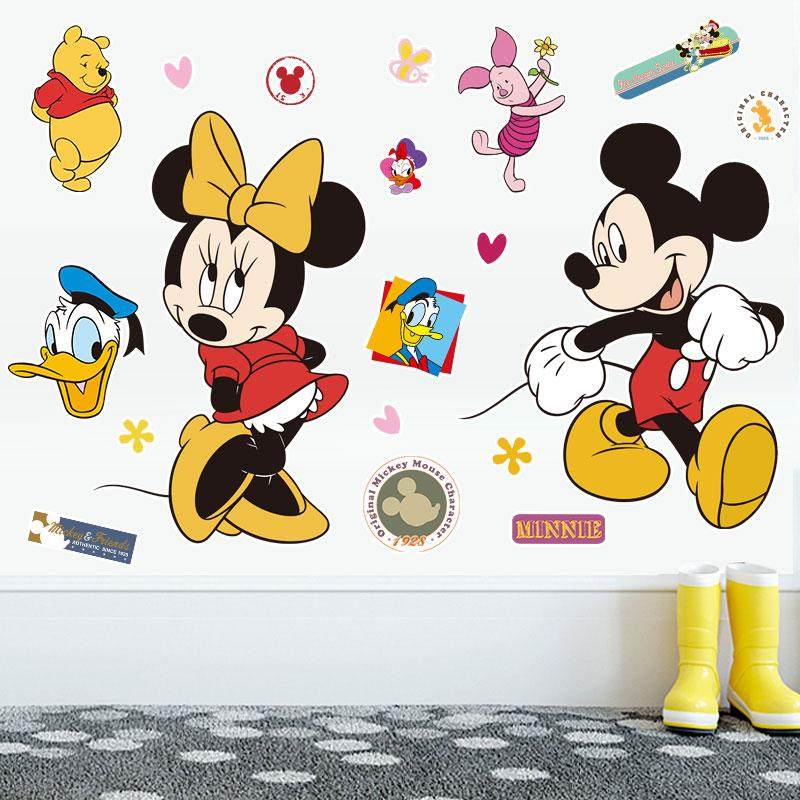 米奇老鼠卡通动漫墙贴装饰衣书柜子防水儿童房门自粘遮污电动车画,淘宝优惠券,粉丝福利购,淘宝优惠卷