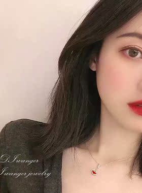 18K玫瑰金麒麟如意锁女项链