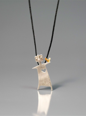 希腊设计师Mxrto纯银爱心项链