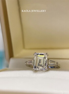 两克拉冰糖钻石方钻戒指高级感