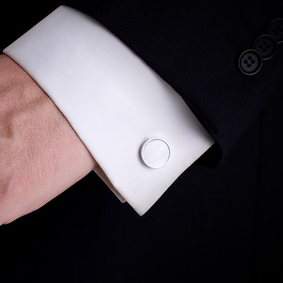 简约贝壳法式袖扣男士袖口扣钉衬衫袖口钉衬衣袖钉定制cufflinks 虎窝淘