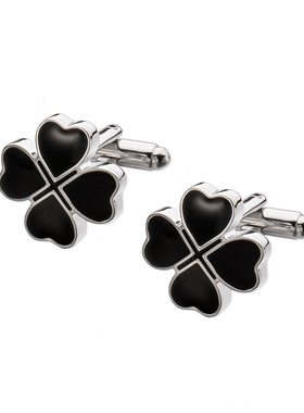 幸运四叶草衬衣cufflinks袖口扣
