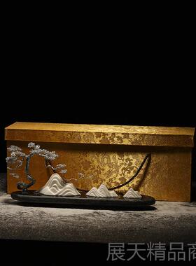 正品客创办意家居软装饰品酒迎松摆件客厅柜玄关公室陶瓷假枯山水