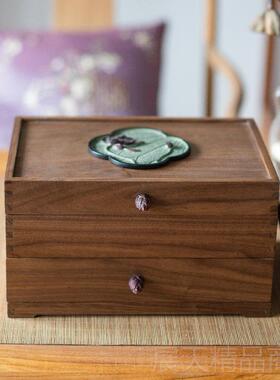 正品匠坊中式实木国风典首饰收纳高档心轻奢新人结古婚礼物高级摆