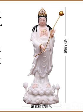 正品佛汉白玉陀西方圣三佛像家用供奉观音像阿弥佛站像大势至菩萨