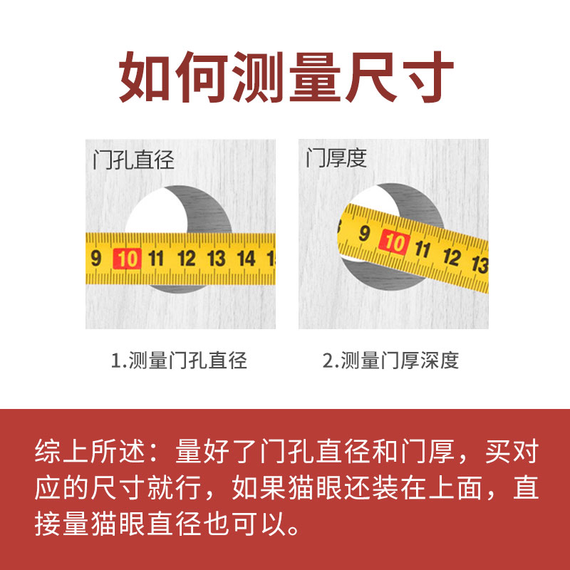 猫眼堵孔神器防盗门洞装饰盖补孔遮挡遮孔补洞门锁堵孔器门孔堵洞-图2