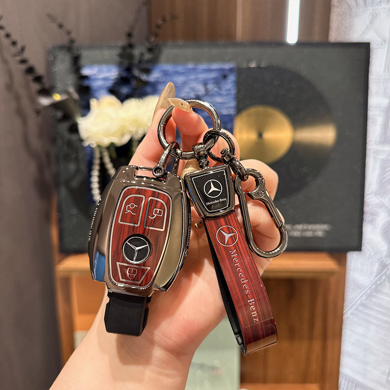 适用奔驰c200l车钥匙套A180壳GLA200扣 GLC260高级GLK300包S级CLA,淘宝优惠券,粉丝福利购,淘宝优惠卷