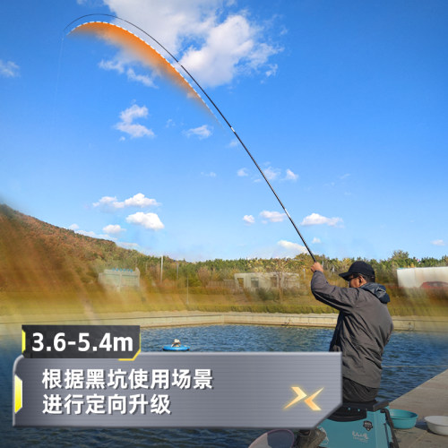 巧渔夫龙战悍二代6.5H黑坑专用鱼竿手竿19调超轻超硬综合鱼杆手杆 - 图0