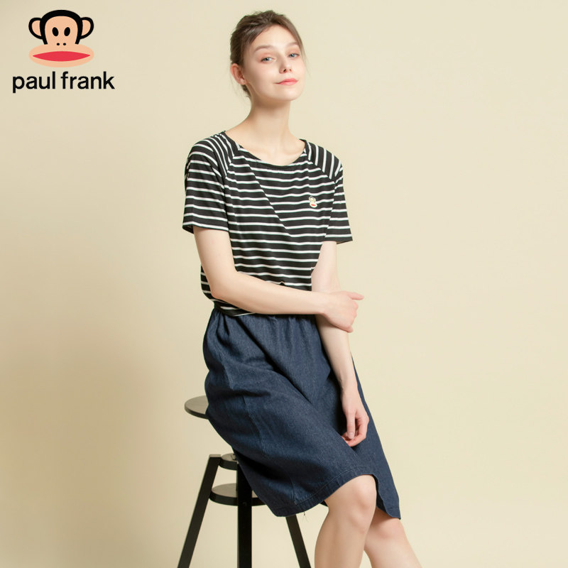 大嘴猴孕妇夏装2019新款夏天连衣裙 paulfrank母婴连衣裙