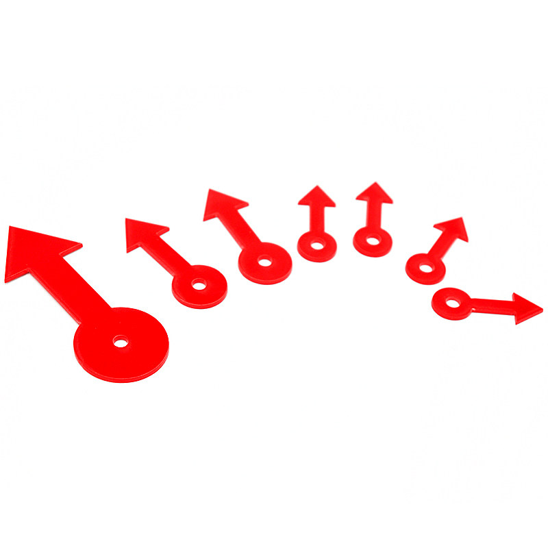 亚克力箭头指针标识红色指针标牌压力表中间指针指示线零线标精准度零位箭头转盘指针工具牌可定制尺寸包邮 - 图3