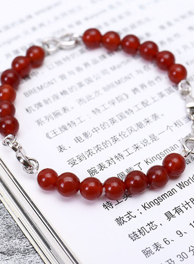 本命年红色手串手链珠子小众设计