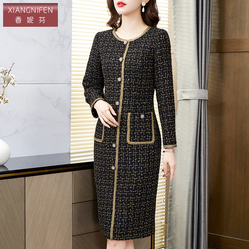 香妮芬小香风高端奢华气质连衣裙 香妮芬连衣裙