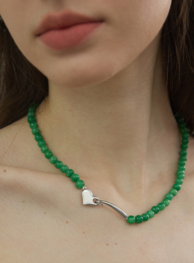 新中式国风绿色玉髓项链