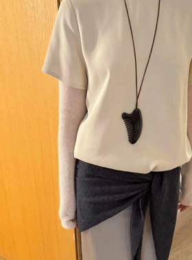 独家自制博主同款牛角梳子毛衣链