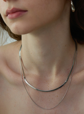 谷爱凌同款双层叠戴蛇骨链女