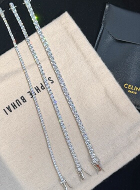 【高品质CNC工艺】经典tennis爆闪网球钻简约手链满钻仿钻石手链