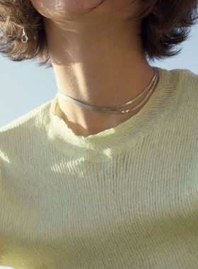 双层分裂开叉Choker项链