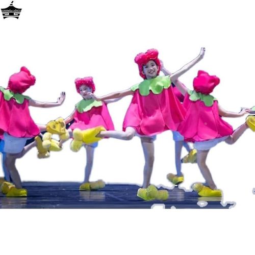 优选小荷风采脚脚会唱歌儿童演出服幼儿女L童表演服新款可爱的舞 - 图1