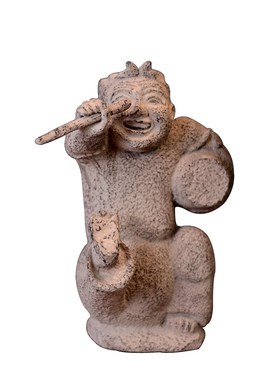 精选新中式兵马俑软装摆件古典茶室禅意玄关书Q柜博古架仿古击鼓