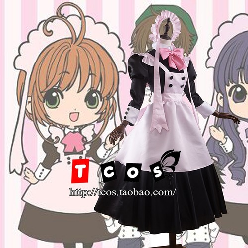 TCOS 魔卡少女樱cosplay 知世 小樱 咖啡厅女仆装 百变小樱cos服 - 图1